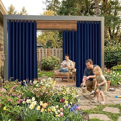 Outdoor Patio Curtain Waterproof Darkening Thermal Insulated Indoor Curtains - Image 2