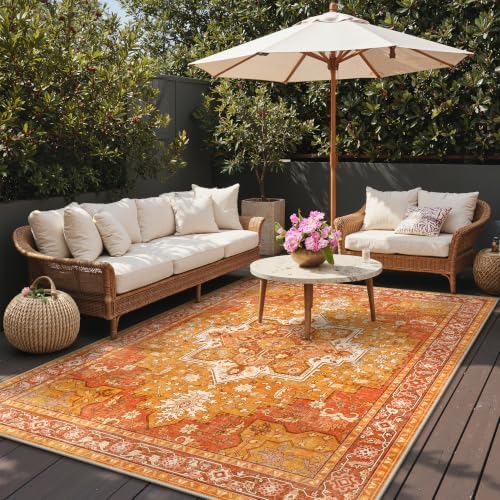 GENIMO 5x8 Outdoor Rug, Washable - Image 6