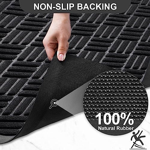 Mibao Front Door Mat Outdoor Entrance, Waterproof Dirt Trapper Doormat - Image 4