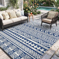 MontVoo-Outdoor Rug Carpet Waterproof 5x8 ft Reversible Patio Rug RV Camping by MontVoo