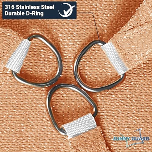 SUNNY GUARD Custom Size 14'x20' Peach Fuzz Sun Shade Sail Rectangle UV Block - Image 6