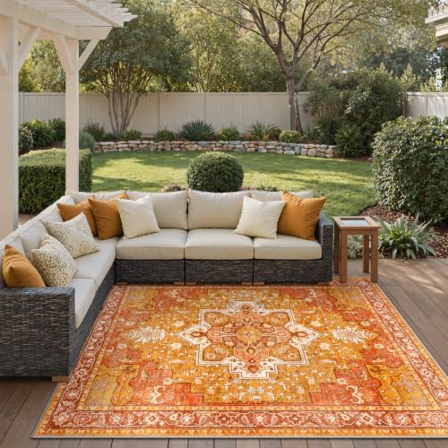 GENIMO 5x8 Outdoor Rug, Washable - Image 7