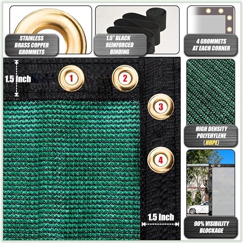 ColourTree Customized Size 6' x 8' Green Fence Screen Privacy Screen - Image 3