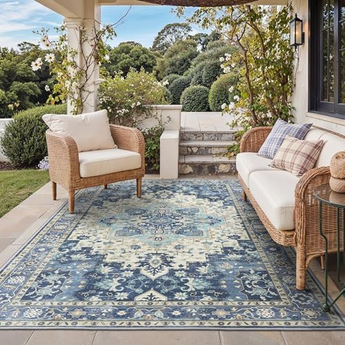 GENIMO 5x8 Outdoor Rug, Washable by GENIMO