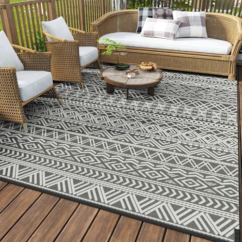 MontVoo Outdoor Rug Carpet Waterproof 5x8 Outdoor Patio Rug Mat Reverisble by MontVoo