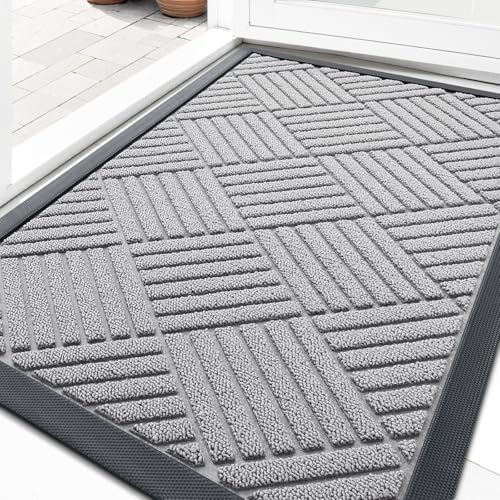 OLANLY Front Door Mat Outside Entrance 33x21, Waterproof Heavy-Duty Doormat by OLANLY
