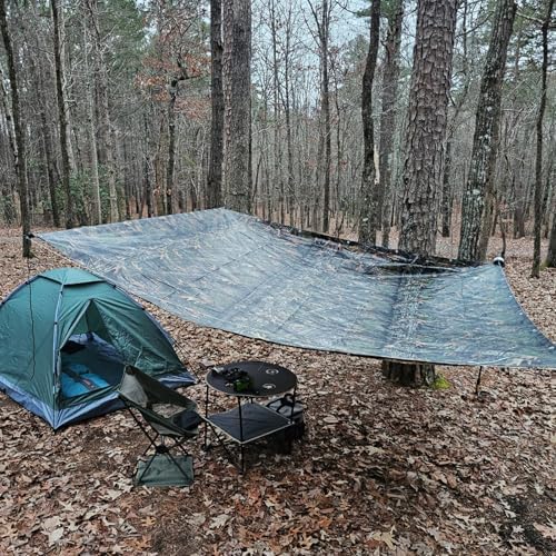 Heavy Duty 9 Mil Tarp Cover Waterproof UV Resistant Tarpaulin Used - Image 4