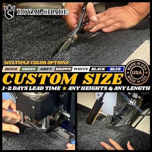 Royal Shade 8' x 125' Beige Fence Privacy Screen, 90% Blockage Windscreen - Image 2