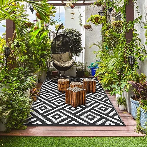 GENIMO Outdoor Rugs 8x10 Waterproof, Reversible Mats, Area Plastic Straw Rug - Image 3
