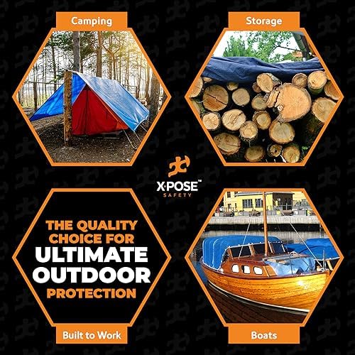 Better Blue Poly Tarp 8' x 15'- Multipurpose Protective Cover - Image 2