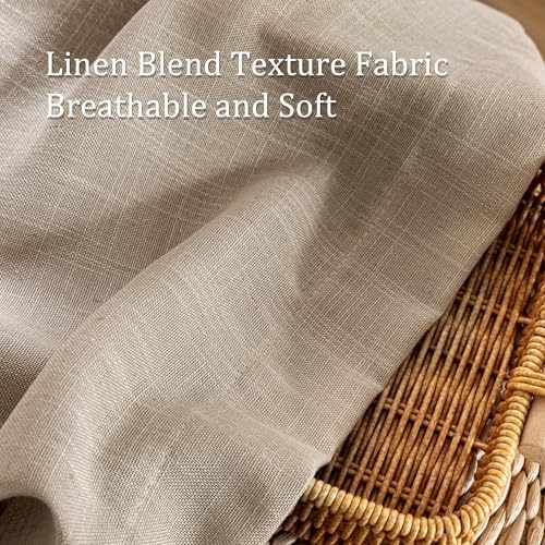 MYSKY HOME Taupe Curtains for Beroom Liivng Room 84 Inch Length 2 Panels Set - Image 5