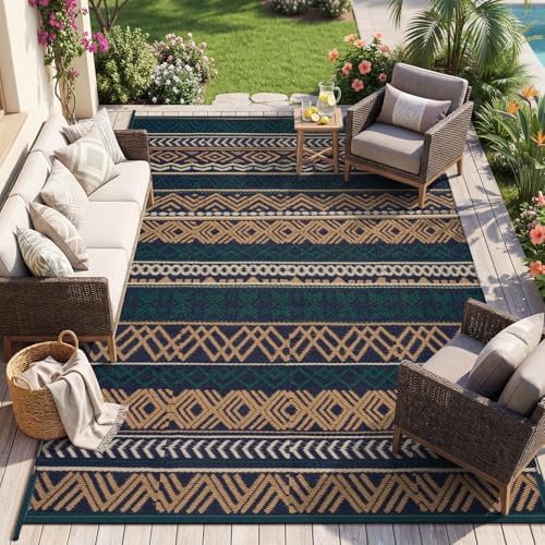 MontVoo Outdoor Rug Carpet Waterproof-Patio Rug Mat 6x9 Reversible RV Outdoor by MontVoo