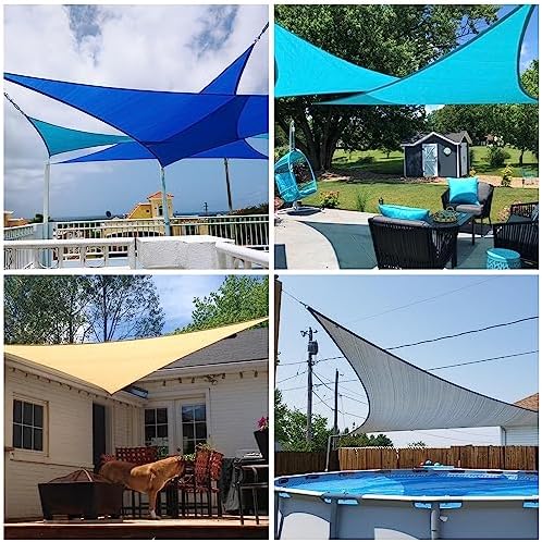 Patio Paradise 19' x 19' x 19' Sun Shade Sail Triangle Canopy Shade Cloth - Image 2