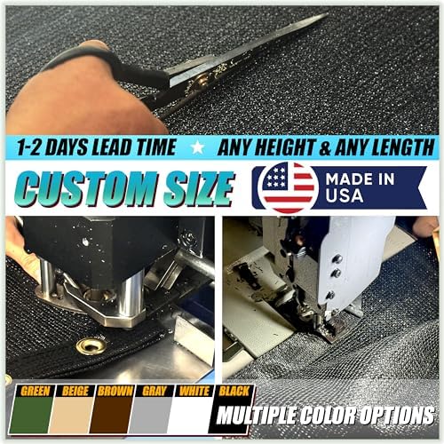 ColourTree Customized Size Fence Screen Privacy Screen Beige 5' x 176' - Image 2