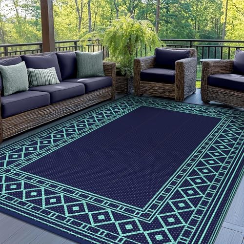 GENIMO Outdoor Rug, Waterproof Plastic Rugs by GENIMO