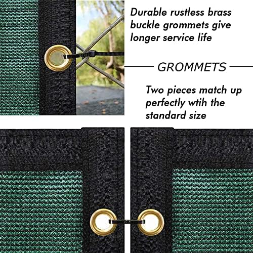 UPGRADE Privacy Fence Screen 8'x38' Dark Green Outdoor 90% Visibility Blockage - Image 3