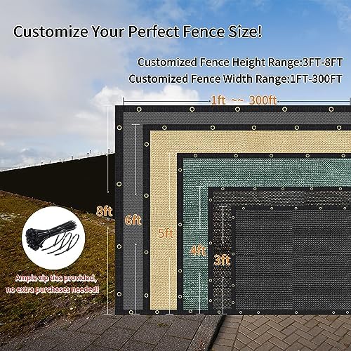 KANAGAWA 6ft x19ft Balcony Privacy Screen Fence, 90% Blockage Heavy Duty 175 - Image 2