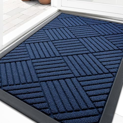 OLANLY Front Door Mat Outside Entrance, Waterproof Heavy-Duty Doormat by OLANLY