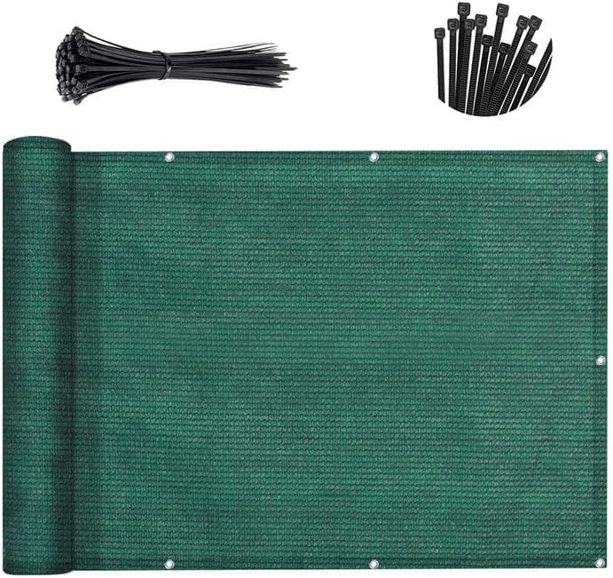 SUNNY GUARD 3' x 28' Balcony Privacy Screen, HDPE Patio Railing Cover Fence by SUNNYGUARD