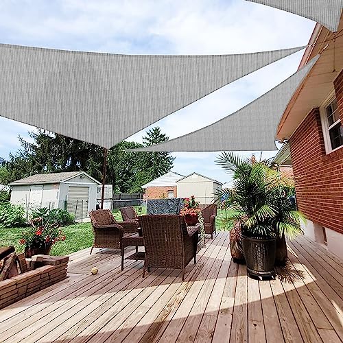 Patio Paradise 9' x 9' x 9' Sun Shade Sail Triangle Canopy Shade Cloth Fabric by Patio