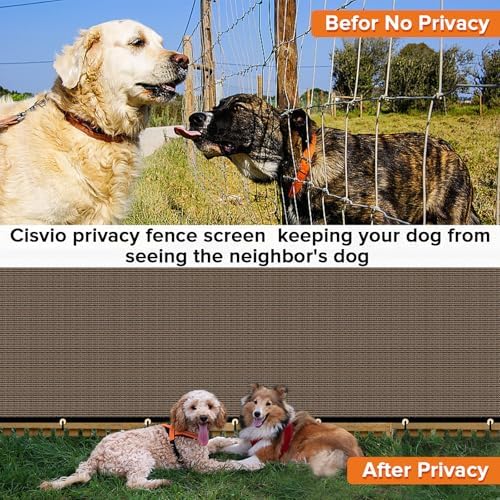 Customizable Privacy Screen Fence 5'X33' Brown Heavy Duty 170 GSM Wind Screen & - Image 4