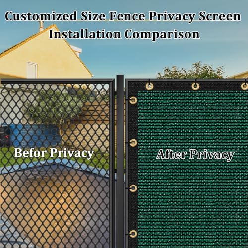 Shade&Beyond 6'x17' Dark Green Privacy Screen Fence Cover 170 GSM Fencing Mesh - Image 4