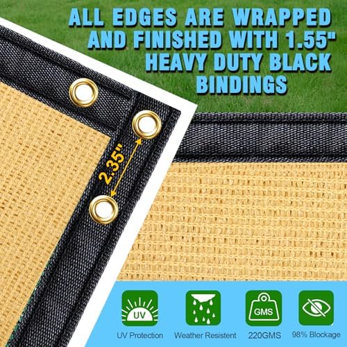 Privacy Fence Screen, with Gloves, 6X50FT Heavy Duty 220GSM 98% Blockage - Image 2