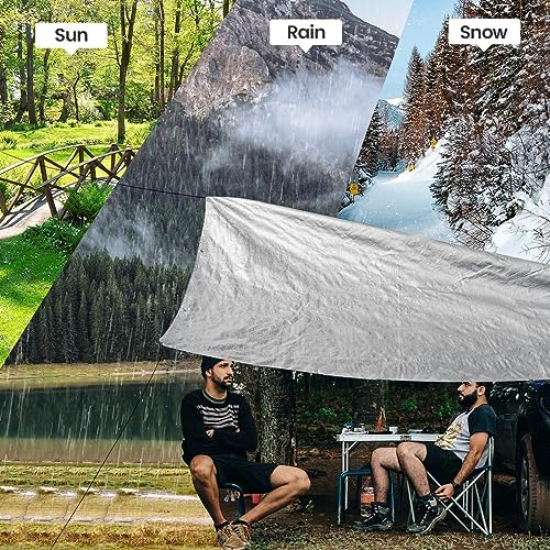 TICONN Heavy Duty Tarp Cover Waterproof, Extra Thick UV Resistant Tarpaulin - Image 5