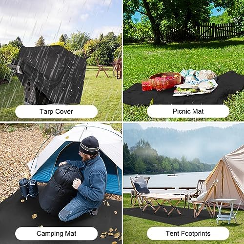 Black Waterproof Tarp 5x20ft for Outdoor: UV/Tear-Resistant Cover for Rain - Image 6
