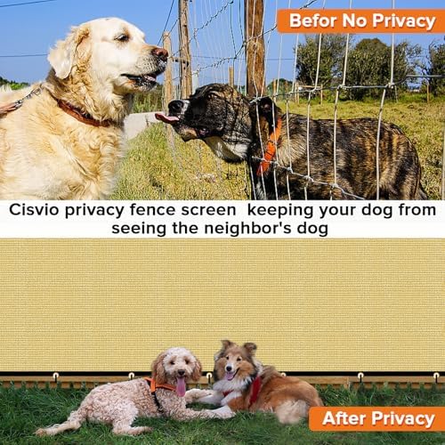 Customizable Privacy Screen Fence 6'X10' Sand Heavy Duty 170 GSM Wind Screen & - Image 3