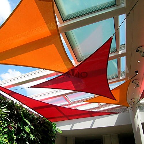 Patio Paradise 2' x 2' x 2' Sun Shade Sail Triangle Canopy Shade Cloth Fabric - Image 5