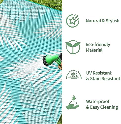 GENIMO Outdoor Rug, Waterproof Plastic Rugs - Image 6