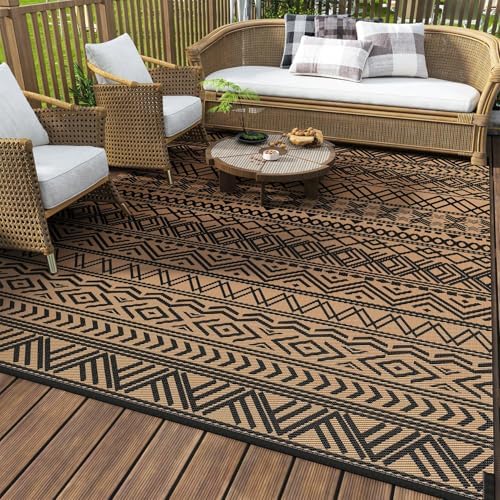 MontVoo Outdoor Rug Carpet Waterproof 9x12 Outdoor Patio Rug Mat Reverisble by MontVoo