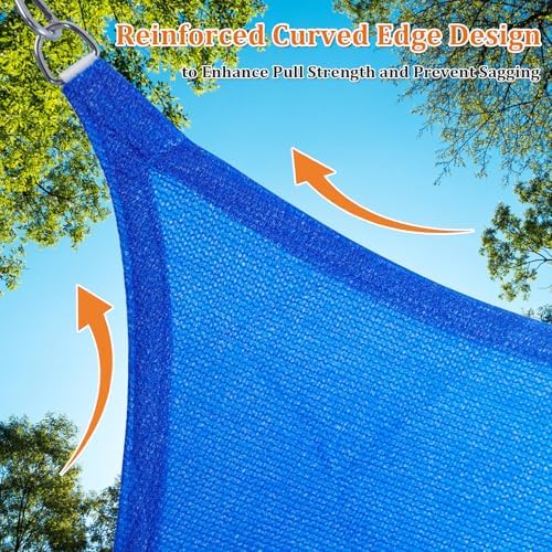 Shade&Beyond 17'X17'X17' Sun Shade Sail Blue Triangle - Image 5