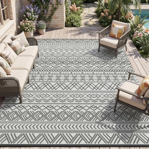 MontVoo Outdoor Rug Carpet Waterproof 10x14 Outdoor Patio Rug Mat Reverisble by MontVoo