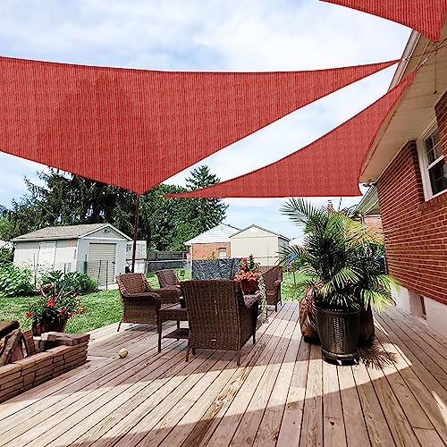 Patio Paradise 8' x 8' x 8' Sun Shade Sail Triangle Canopy Shade Cloth Fabric by Patio