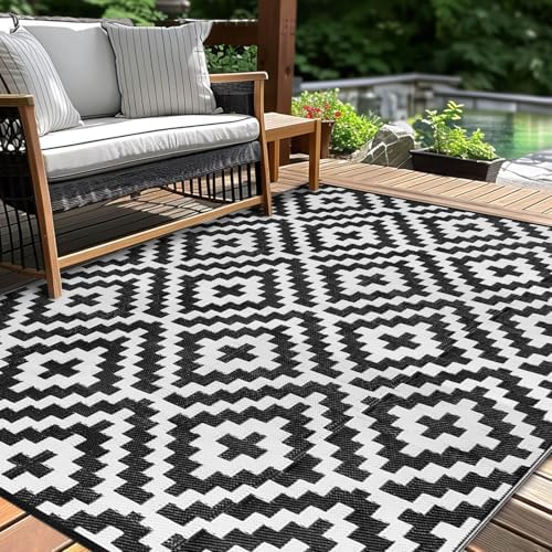 Kalafun Outdoor Patio Plastic Straw Rug, 6x9 ft by Kalafun