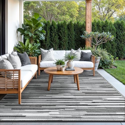 GENIMO Outdoor Rug for Patio Clearance, Reversible Plastic Straw Rugs for RV - Image 3
