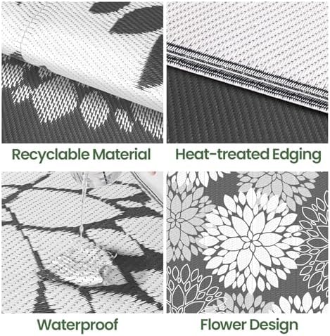 LuxStep Outdoor Rug Outdoor Plastic Straw Rug Patio Mat Large Area Rug Outdoor - Image 4