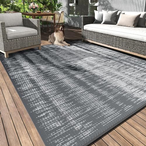 MontVoo Outdoor Rug Waterproof 5x8 ft Outdoor Carpet Patio Rug Mat Reversible by MontVoo
