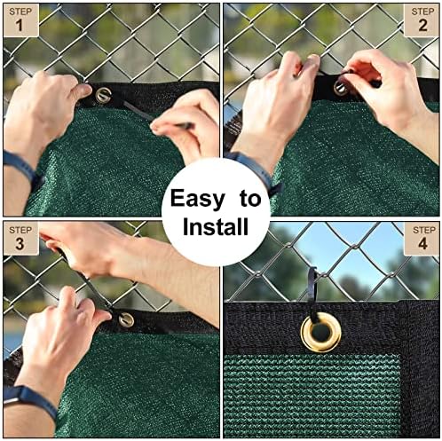 UPGRADE Privacy Fence Screen 3'x76' Dark Green Outdoor 90% Visibility Blockage - Image 4