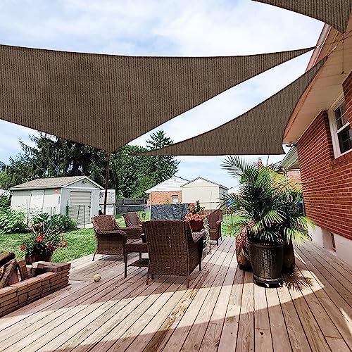 Patio Paradise 15' x 15' x 15' Sun Shade Sail Triangle Canopy Shade Cloth by Patio