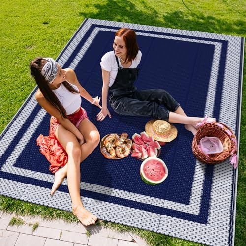 KMAT Outdoor Rug, Waterproof Reversible Patio Rugs, 5x8ft Large Outdoor Area - Image 4