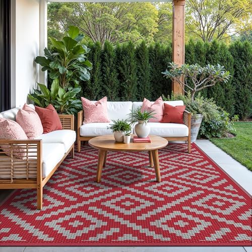 GENIMO Outdoor Rug, Waterproof Plastic Rugs - Image 3