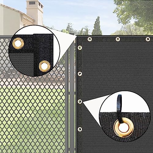 UPGRADE Privacy Fence Screen 3'x11' Dark Grey Outdoor 90% Visibility Blockage - Image 4