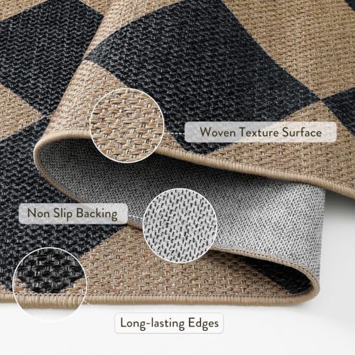 Lahome Checkered Hallways Runner Rug Non Slip - Image 5