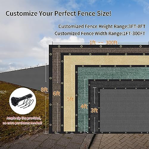 KANAGAWA 6ft x23ft Balcony Privacy Screen Fence, 90% Blockage Heavy Duty 175 - Image 2