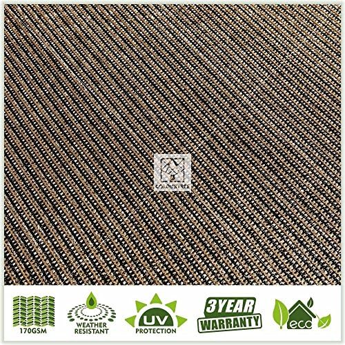 Colour Tree 6' x 48' Brown Fence Privacy Screen, 90% Blockage Windscreen - Image 6